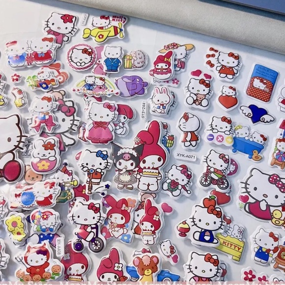 ⭐️ -Stickers my Melody hello kitty puffy Sanrio lot​ - Picture 7 of 7